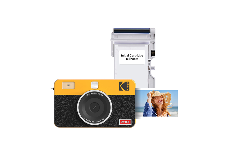 exklusive-distribution-Kodak PD460Y photo printer exklusive-distribution-Kodak MiniShot2 Retro Cartridge Bundle – Instant camera yellow